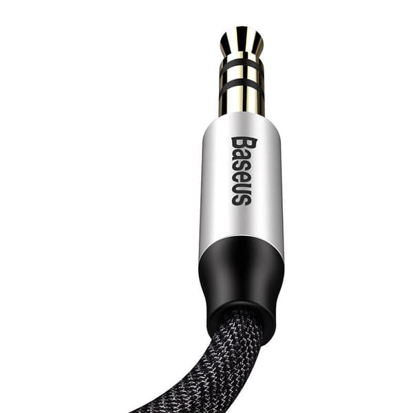 Baseus Yiven 3,5 mm AUX mini-jack lydkabel 1,5 m (sort og sølv)