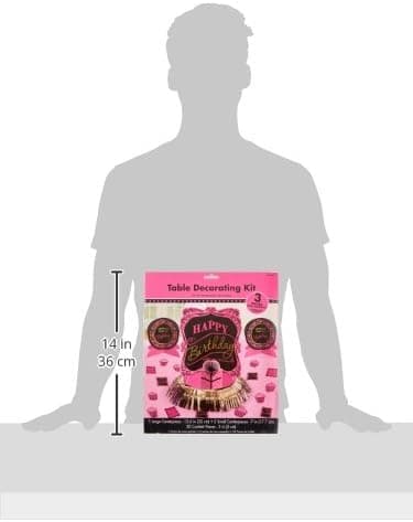PINK FØDSELSDAGSBORDDEKORATIONSSÆT