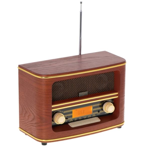 Adler AD 1187 retroradio, Bluetoothilla, 30 asemaa, herätyskello