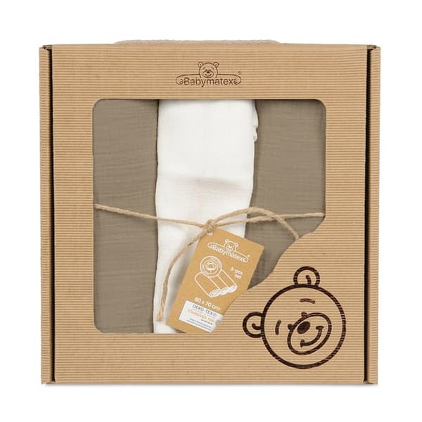 Blöjor 3-pack i ask 70x80 MUSLIN Brun