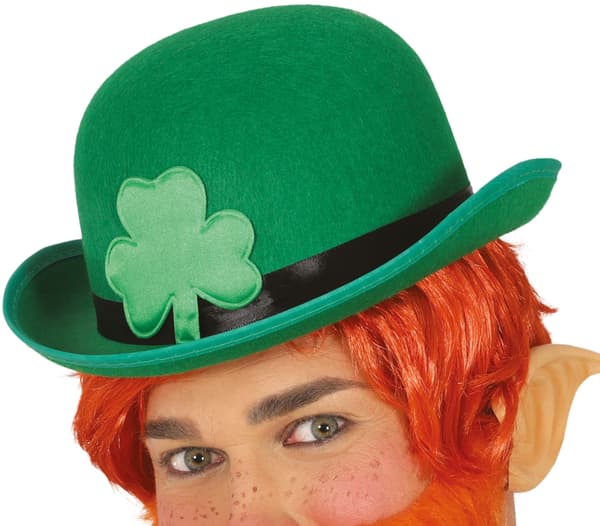Grön bowlerarhatt St. Patrick's Day irländsk festmössa