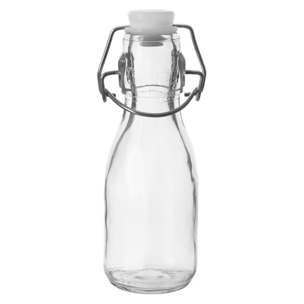 Lasinen pullo klipsillä 160 ml