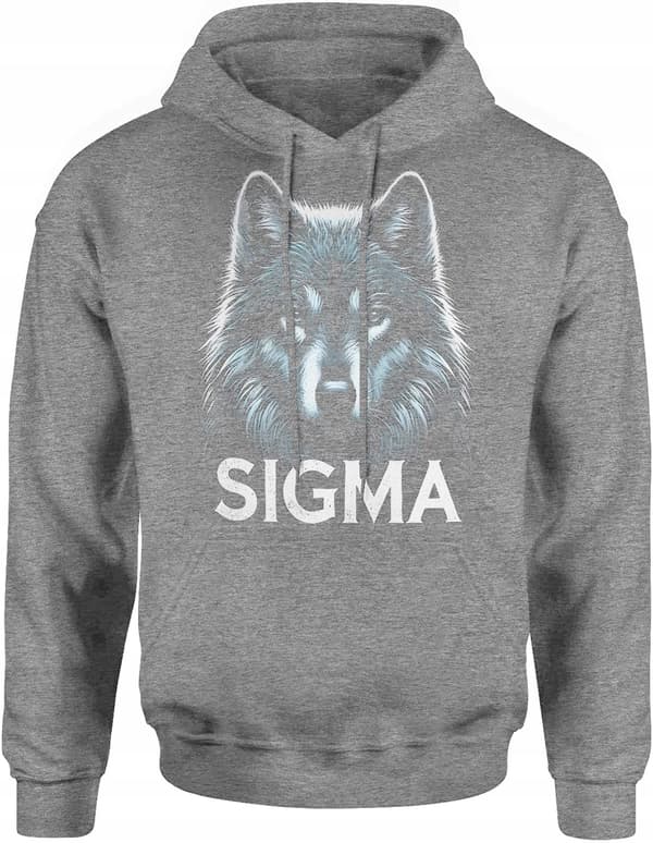 SIGMA WOLF HERRSWEATSHIRT MED TRYCK, PRESENT TILL EN KILLE M