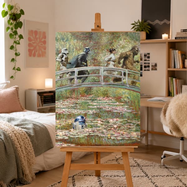 Måla efter nummer-tavel med ram Monet Star Wars 50x70 cm