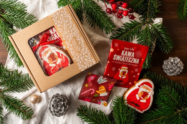 Presentask Julklapp för Sankt Nikolaus Kaffe Pepparkaka Te Låda