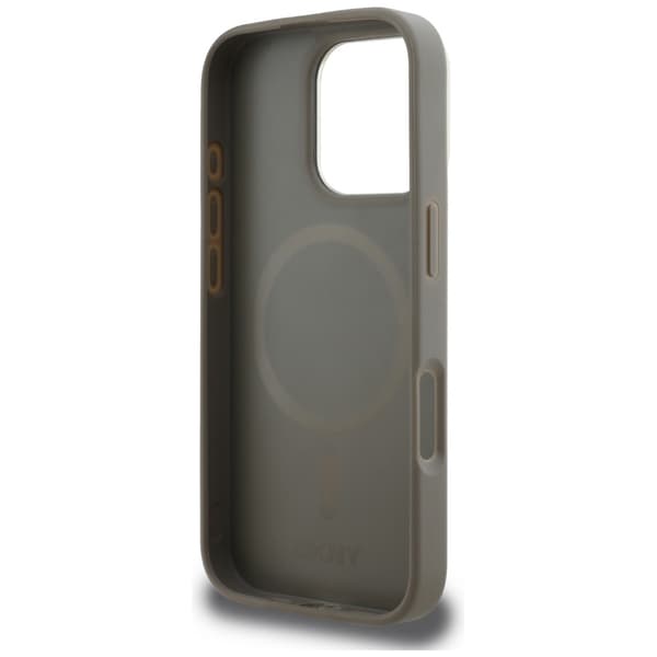 DKNY Magsafe-etui med ternet mønster til iPhone 16 Pro Max, beige