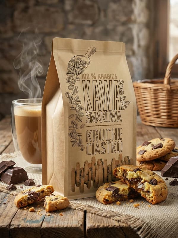 Kaffebönor Shortbread med smak av shortbread 250 g Green Touch