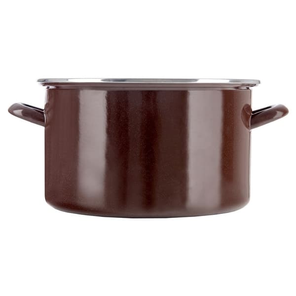 Emaljerad brun gryta 30 cm, 10 l