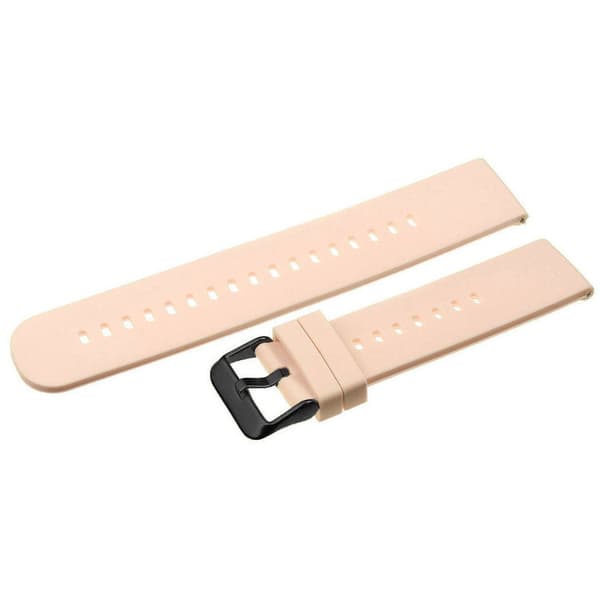 Gummirem til U27 ur - lyserød/sort - 20mm