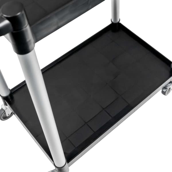 Mega-M servervogn 2-hyldestativ sort 80x40x95 cm