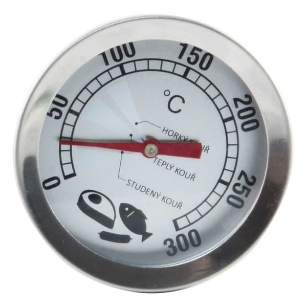 Termometer til rygning, stål, med sonde 16 cm