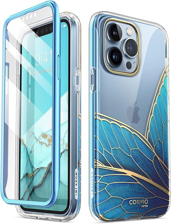 IPHONE 13 PRO 6,1' BUTTERFLY BLÅT ETUI