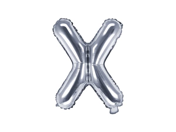Folieballong bokstaven X 35cm silver