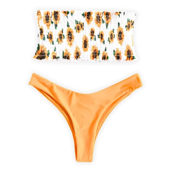 Bandeau badedragt, strandsolbadningsbikini, todelt, XL