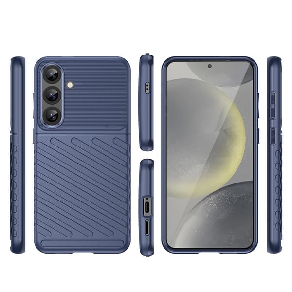 Thunder Cover til Samsung Galaxy S25+ silikone pansercover - blå
