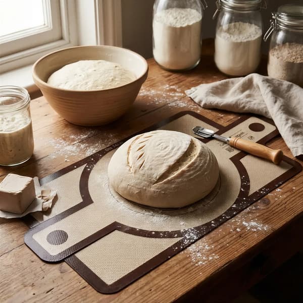 SILIKONE MÅTTE TIL BAGEBRØD DEJMÅTTE 55X24CM GENBRUGELIG