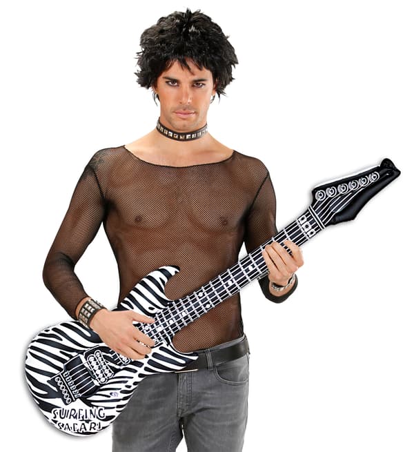 Oppustelige Guitarstjerner Rock Disco 80'erne 105cm
