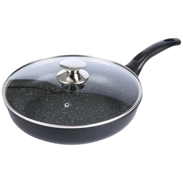 Granitpande med glaslåg GRANDE 28 cm