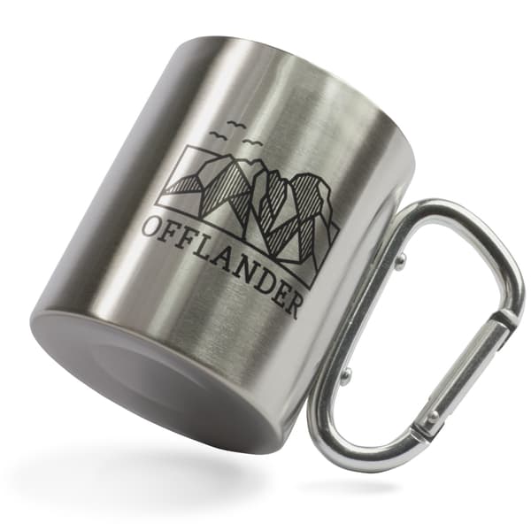 OFFLANDER CAMPINGKRUS MED KARABIN STÅL 220ML