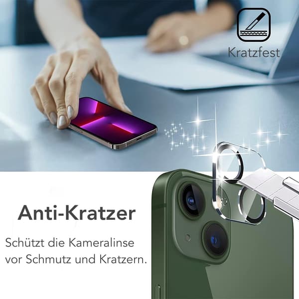 2x Hærdet glaslinse til Apple iPhone 14/14 Plus dobbeltkamera