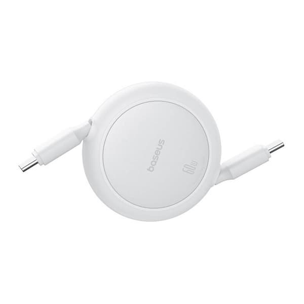 Baseus Free2Pull Mini USB-C til USB-C kabel, 60W, 1 stk., (hvid)