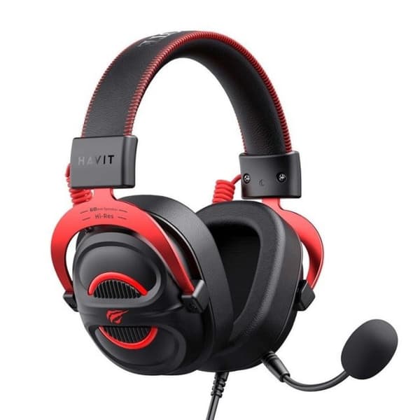 Havit H2002E Pro Gaminghörlurar Svarta/Röda, Kabelanslutna