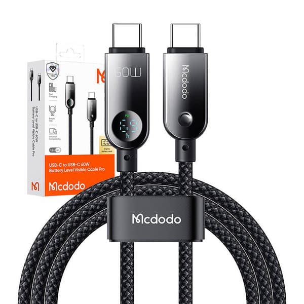 Mcdodo CA-4780 USB-C till USB-C datakabel 60W 1,2m (svart)