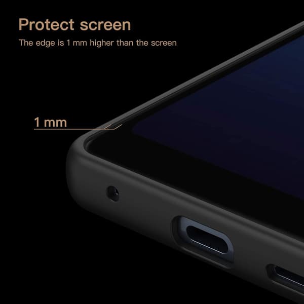 SORT ETUI TIL SONY XPERIA ACE SO-02L ELEGANT PU-LÆDERBAGSIDS