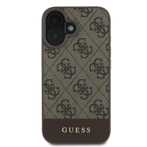 Guess 4G Bottom Rande - iPhone 16 Plus-skal (brunt)