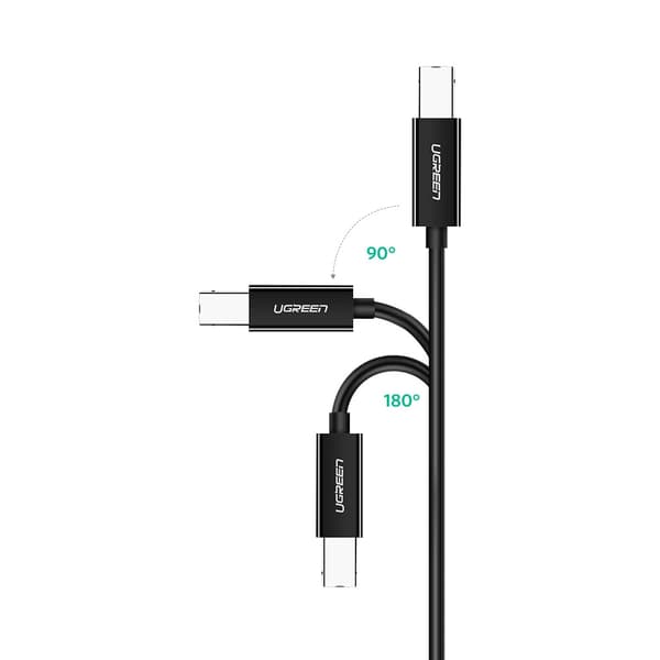 Ugreen US241 USB-C 2.0 - USB-B -kaapeli 1 m - Musta