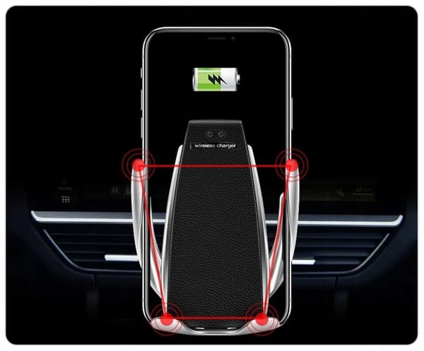 Biltelefonholder til grill Automatisk trådløs oplader