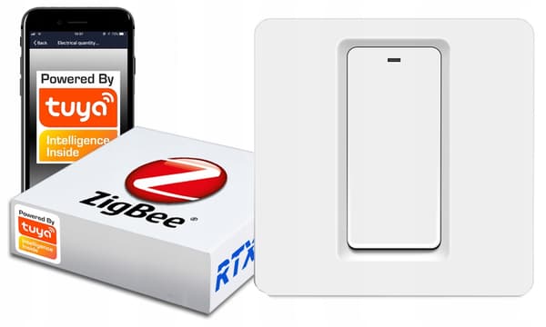 1-klicks ljusströmbrytare. ZigBee TUYA #fungerar utan N