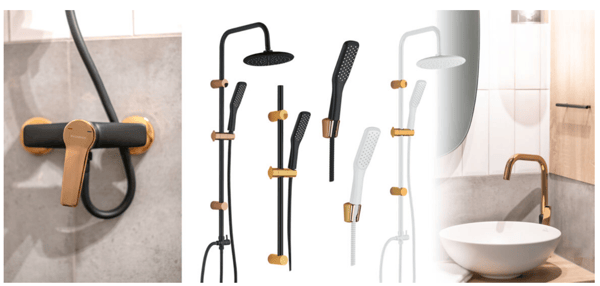 Badeværelses vaskbatteri bordplade L