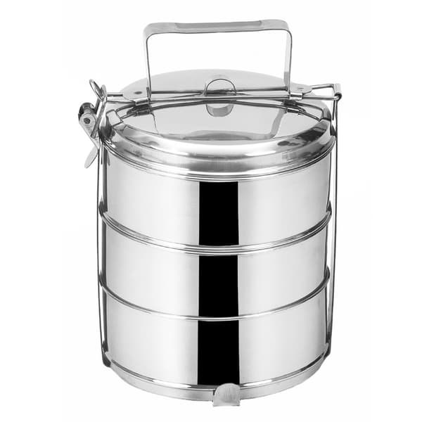 Stållunchlåda 3-nivå 3x1 liter