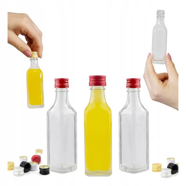 100x FLASKA ANGLE 50ml + KORK Miniflaskor Present Bröllopstinkturer