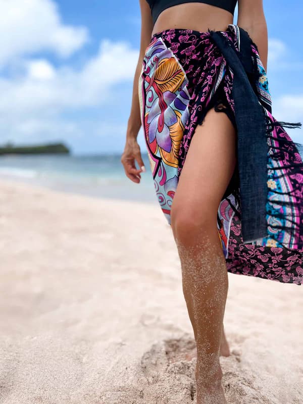 Strand pareo schal FATIMA violett