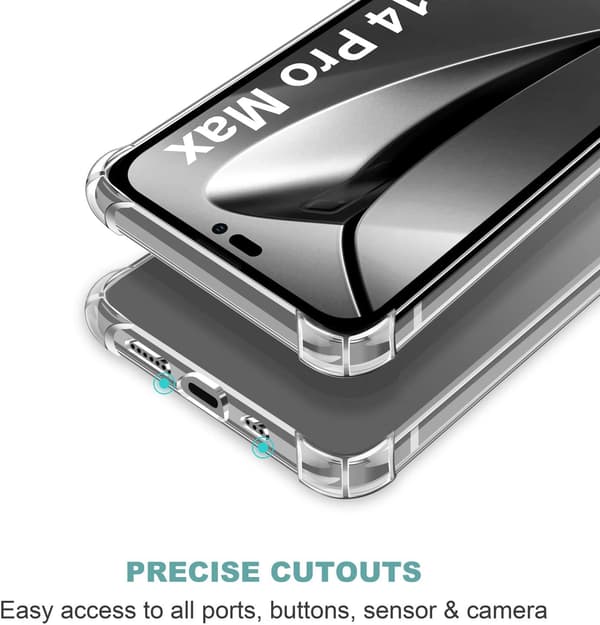 TRANSPARENT SILIKONEETUG TIL APPLE IPHONE 14 PRO MAX 3X HÆRDET GLAS