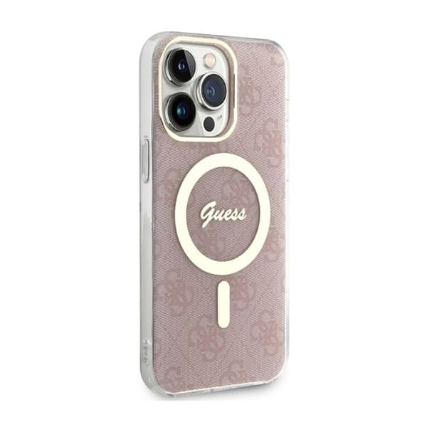 Guess 4G MagSafe - iPhone 14 Pro Max cover (lyserød)