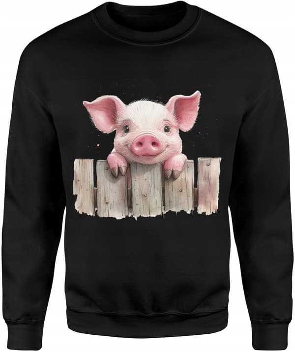 HERRSWEATSHIRT MED DJURMÖNSTRAD BOMULL XL