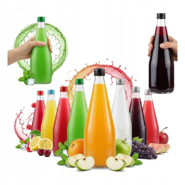10x Flaskor KROPLA 700ML för JUICE SIRAP VODKA VIN BRÖLLOPSPRESENTFLASKA
