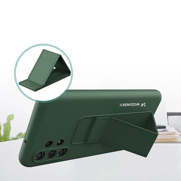 Wozinsky Kickstand Case silikonskal med stativ Xiaomi Redmi Note 11 Pro marinblå
