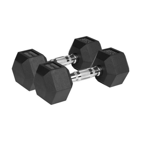 Rebel hexagonala gumerade hantlar 2x9kg 18kg set