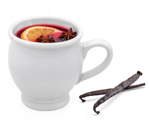 Stengodsmugg 250 ml för glögg, perfekt som present, VIT