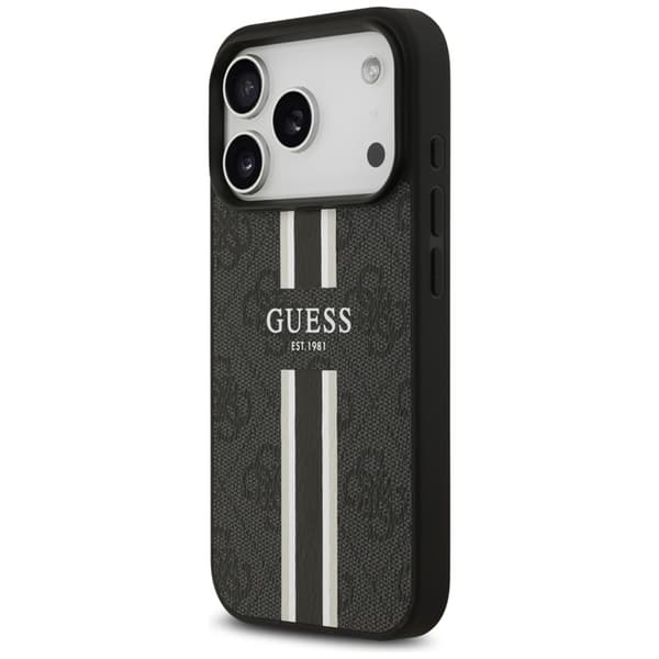 Guess 4G Printed Stripes MagSafe - iPhone 17 Pro cover (sort)