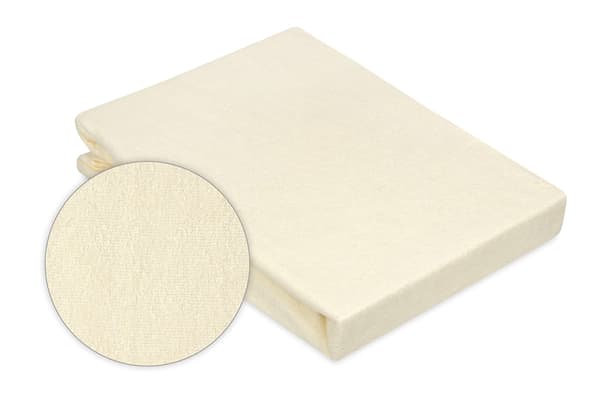 Frottélagen med elastik PREMIUM 70x140x10 Creme