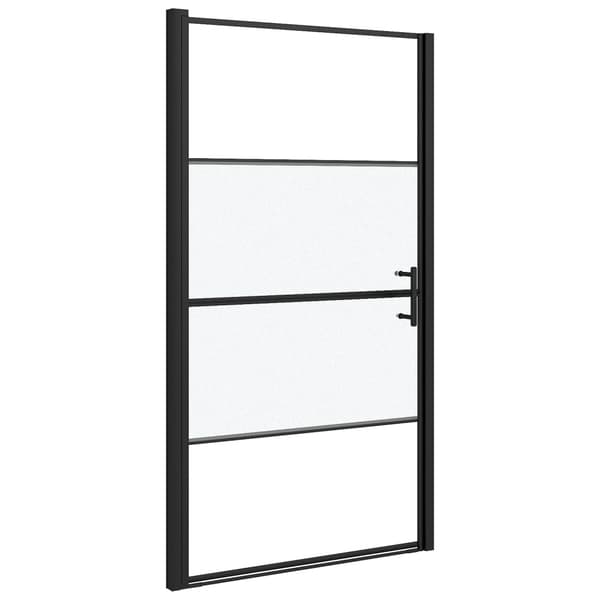 vidaXL Duschdörr, 100x178 cm, härdat halvfrostat glas