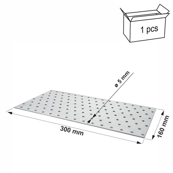 Perforeret plade PP53 160x300x2,0 (1)