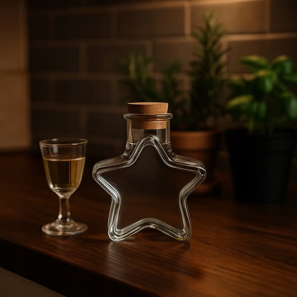 20x STAR Glasflaskor 280ml STAR för Alkohol Vin Present Jul