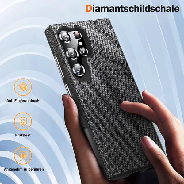 ETUI TIL SAMSUNG GALAXY S23 ULTRA 5G HÅRD SILIKONE SORT