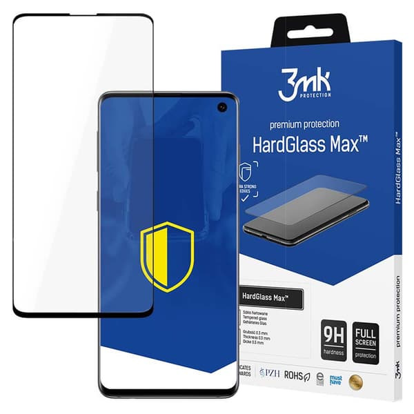 Samsung Galaxy S10 - 3mk HardGlass Max Fingeravtrycksskal